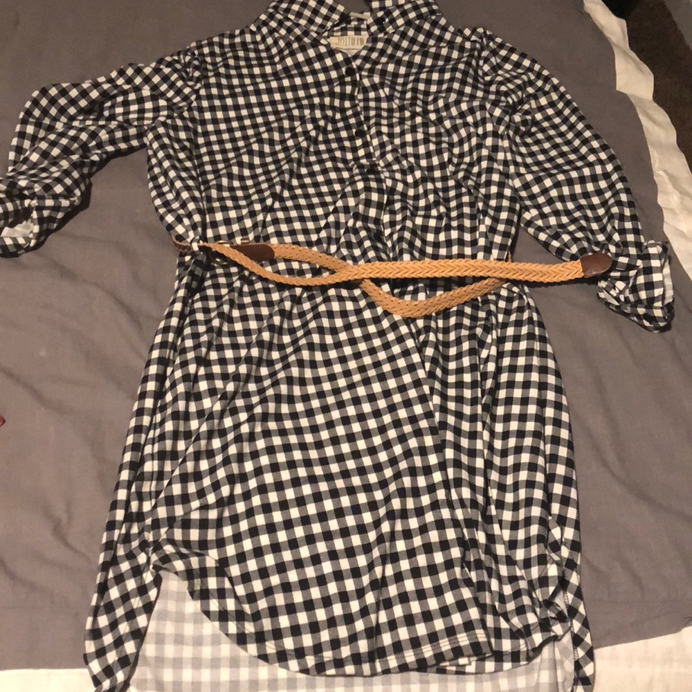 Fall gingham pattern dress